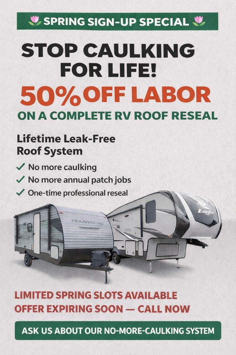 50% Off Labor - RV Roof Renewal Special
